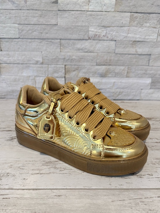 Kurt Geiger Shoes - Kurt Geiger London Women's 40EU Southbank Tag Gold Metallic Platform Sneakers